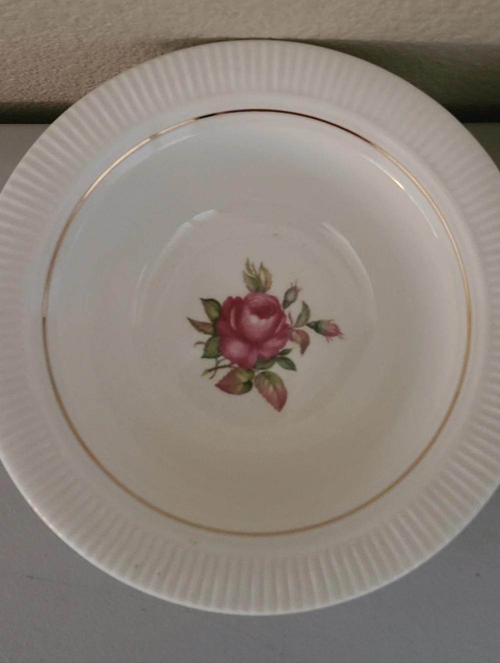 set of 2 salem china company vintage bowls 23K gold shabby chic cottagecore
